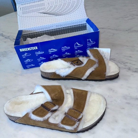 Birkenstock Arizona Shearling-Lined Sandals - Picture 2 of 5